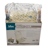 BLISS FLODNIG BEACH CHAIR W/CANOPY, POCKET, CUP HOLDER, & CARRY STRAPS - PINEAPPLE